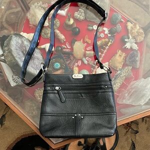 Shoulder purse black pleather
